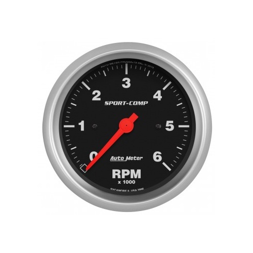 AUTOMETER GAUGE 3-3/8" IN-DASH TACHOMETER,0-6,000 RPM,SPORT-COMP # 3996