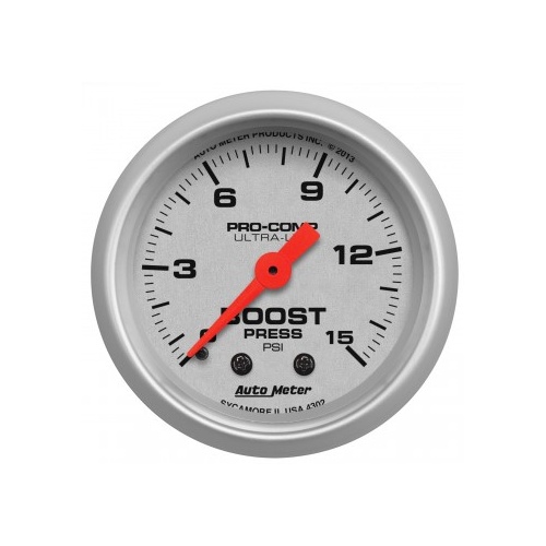 AUTOMETER GAUGE 2-1/16" BOOST,0-15 PSI,MECHANICAL,ULTRA-LITE # 4302-SP