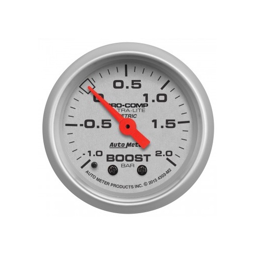 AUTOMETER GAUGE 2-1/16" BOOST-VAC,-1/+2 BAR,MECHANICAL,ULTRA-LITE # 4303-M2-SP