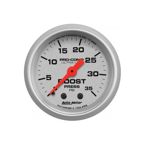 AUTOMETER GAUGE 2-1/16" BOOST,0-35 PSI,MECHANICAL,ULTRA-LITE # 4304-SP