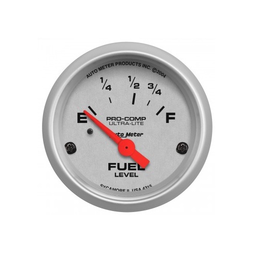 AUTOMETER GAUGE 2-1/16" FUEL LEVEL,73-10 ?,AIR-CORE,UL # 4315-SP