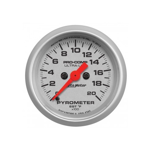 AUTOMETER GAUGE 2-1/16" PYROMETER,0-2000F,STEPPER MOTOR,ULTRA-LITE # 4345-SP