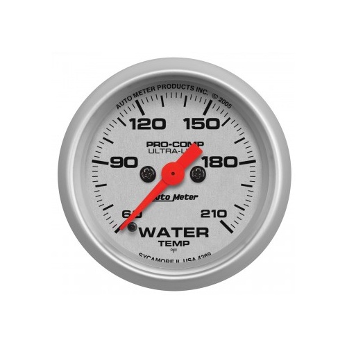 AUTOMETER GAUGE 2-1/16" WATER TEMPERATURE,60-210F,STEPPER MOTOR,ULTRA-LITE # 4369-SP