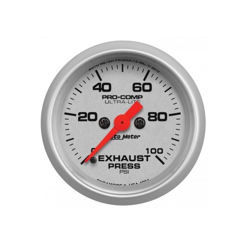 AUTOMETER GAUGE 2-1/16" EXHAUST PRESSURE,0-100 PSI,STEPPER MOTOR,ULTRA-LITE # 4394-SP