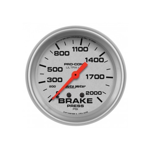 AUTOMETER GAUGE 2-5/8" BRAKE PRESSURE,0-2000 PSI,MECHANICAL,ULTRA-LITE # 4426-SP
