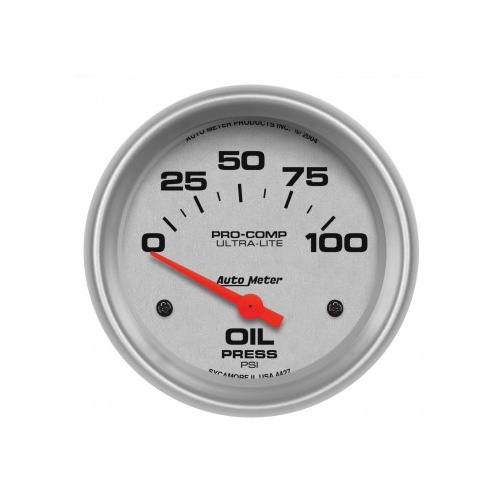AUTOMETER GAUGE 2-5/8" OIL PRESSURE,0-100 PSI,AIR-CORE,ULTRA-LITE # 4427-SP