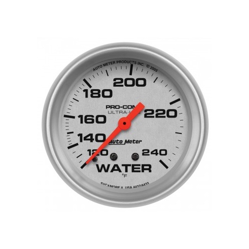 AUTOMETER GAUGE 2-5/8" WATER TEMPERATURE,120-240F,MECHANICAL,ULTRA-LITE # 4433-SP