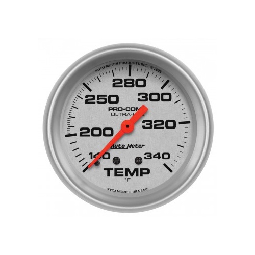 AUTOMETER GAUGE 2-5/8" TEMPERATURE,140-340F,MECHANICAL,ULTRA-LITE # 4435-SP