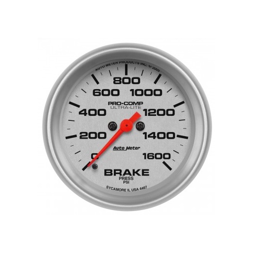 AUTOMETER GAUGE 2-5/8" BRAKE PRESSURE,0-1600 PSI,STEPPER MOTOR,ULTRA-LITE # 4467-SP