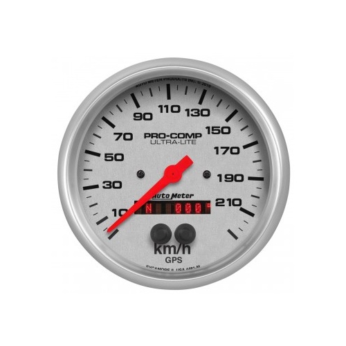 AUTOMETER GAUGE 5" SPEEDO,225 KM/H,GPS,ULTRA-LITE # 4481-M-SP