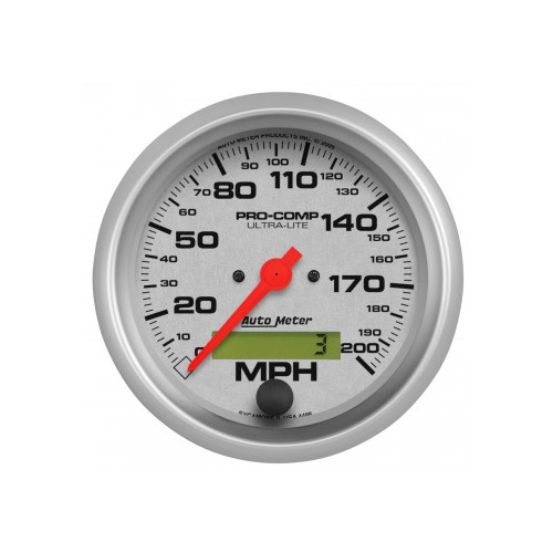 AUTOMETER GAUGE 3-3/8" SPEEDOMETER,0-200 MPH,ELECTRIC,ULTRA-LITE # 4486-SP