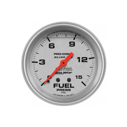 AUTOMETER GAUGE 2-5/8" FUEL PRESSURE,0-15 PSI,MECHANICAL,LIQUID FILLED,ULTRA-LITE # 4611-SP