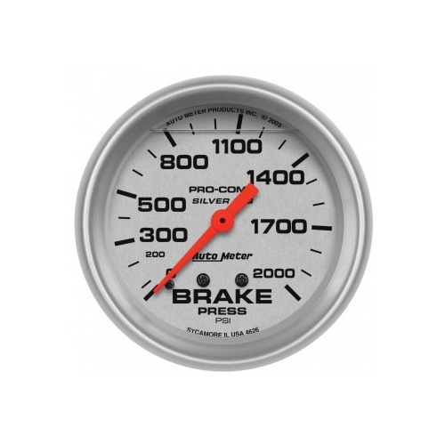 AUTOMETER GAUGE 2-5/8" BRAKE PRESSURE,0-2000 PSI,MECHANICAL,LIQUID FILLED,ULTRA-LITE # 4626-SP