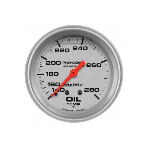 AUTOMETER GAUGE 2-5/8" OIL TEMPERATURE,140-280F,MECHANICAL,LIQUID FILLED,ULTRA-LITE # 4641-SP