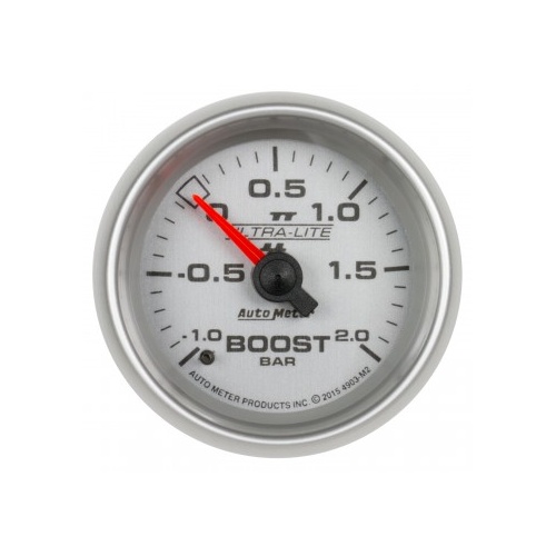 AUTOMETER GAUGE 2-1/16" BOOST-VAC,-1/+2 BAR,MECHANICAL,ULTRA-LITE II # 4903-M2