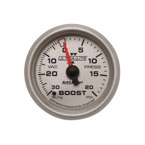 AUTOMETER GAUGE 2-1/16" BOOST/VACUUM,30 IN HG/20 PSI,MECHANICAL,ULTRA-LITE II # 4907