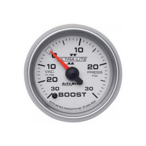AUTOMETER GAUGE 2-1/16" BOOST/VACUUM,30 IN HG/30 PSI,STEPPER MOTOR,ULTRA-LITE II # 4959