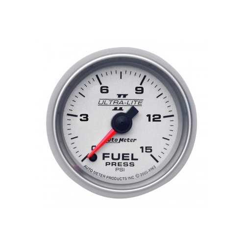AUTOMETER GAUGE 2-1/16" FUEL PRESSURE,0-15 PSI,STEPPER MOTOR,ULTRA-LITE II # 4961