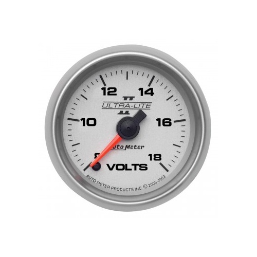 AUTOMETER GAUGE 2-1/16" VOLTMETER,8-18V,DIGITAL STEPPER MOTOR,ULTRA-LITE II # 4991
