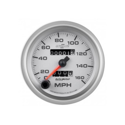 AUTOMETER GAUGE 3-3/8" SPEEDOMETER,0-160 MPH,MECHANICAL,ULTRA-LITE II # 4993