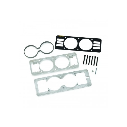 AUTOMETER GAUGE CAGE W/VENTS, DUAL, 2-5/8" FOR BLACK, MUSTANG 87-93 FOX-#50101