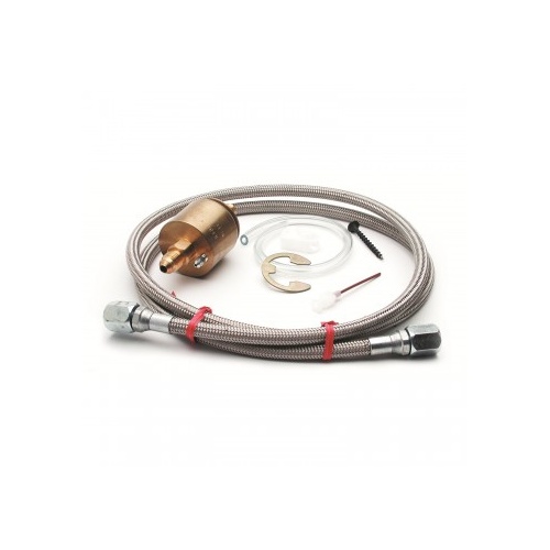 FUEL PRESSURE ISOLATOR KIT,FOR 100 PSI GAUGES,BRASS,+ 4FT. 4 BRAIDED ST LINE