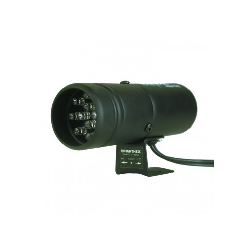 AUTOMETER SHIFT LIGHT, 12 AMBER LED, PEDESTAL, BLACK, SUPER-LITE