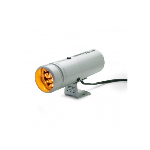 AUTOMETER SHIFT LIGHT, 12 AMBER LED, PEDESTAL, SILVER, SUPER-LITE