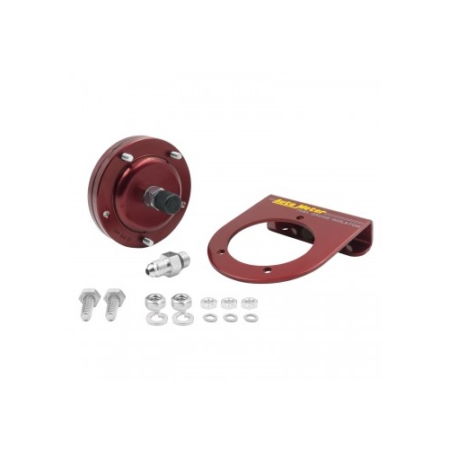 FUEL PRESSURE ISOLATOR KIT,FOR 15 PSI GAUGES,RED ANODIZED ALU,-4AN FITTINGS