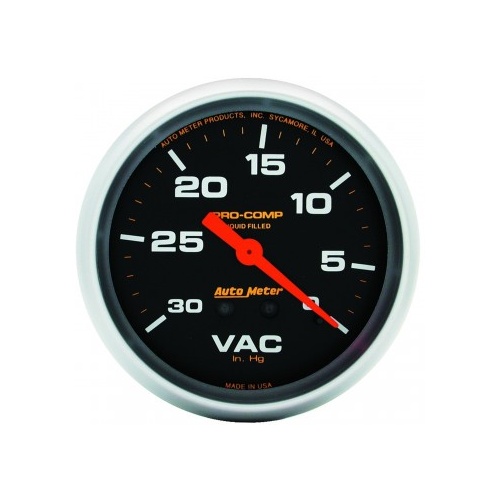 AUTOMETER GAUGE 2-5/8" VACUUM,0-30 IN HG,LIQUID FILLED,PRO-COMP # 5484