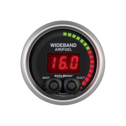 AUTOMETER GAUGE 2-1/16" WIDEBAND PRO AIR/FUEL RATIO,6:1-20:1 AFR,ELITE # 5678