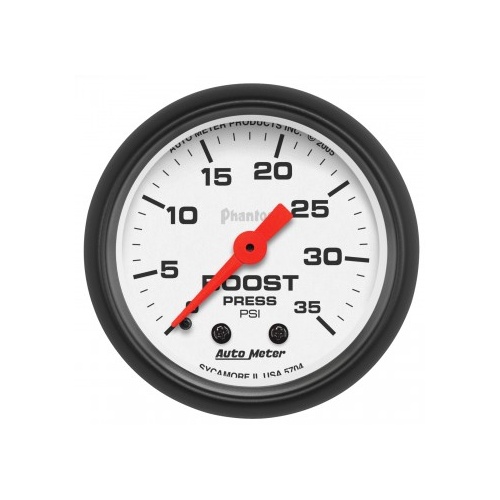AUTOMETER GAUGE 2-1/16" BOOST,0-35 PSI,MECHANICAL,PHANTOM # 5704