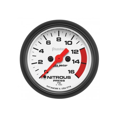 AUTOMETER GAUGE 2-1/16" NITROUS PRESSURE,0-1600 PSI,STEPPER MOTOR,PHANTOM # 5774