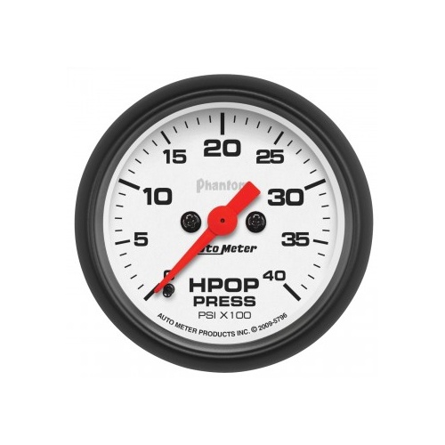 AUTOMETER GAUGE 2-1/16" HPOP PRESSURE,0-4K PSI,STEPPER MOTOR,PHANTOM # 5796