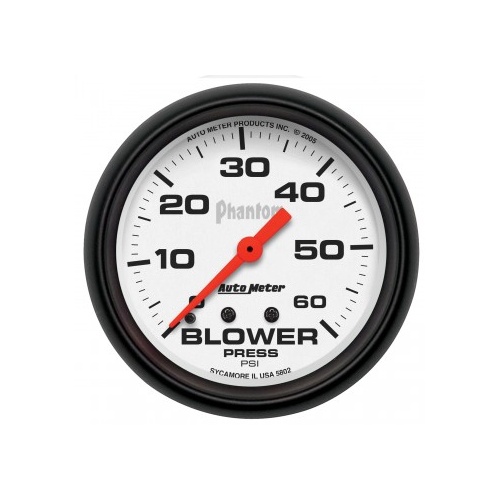 AUTOMETER GAUGE 2-5/8" BLOWER PRESSURE,0-60 PSI,MECHANICAL,PHANTOM # 5802