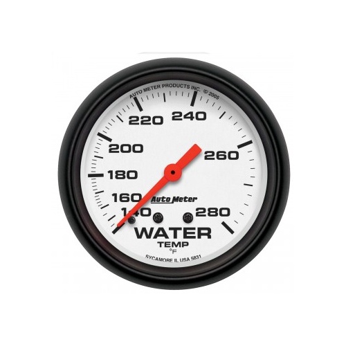 AUTOMETER GAUGE 2-5/8" WATER TEMPERATURE,140-280F,6 FT.,MECHANICAL,PHANTOM # 5831