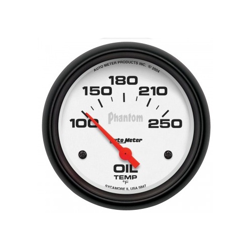 AUTOMETER GAUGE 2-5/8" OIL TEMPERATURE,100-250F,AIR-CORE,PHANTOM # 5847