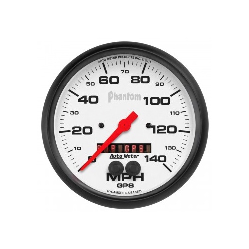 AUTOMETER GAUGE 5" GPS SPEEDOMETER,0-140 MPH,PHANTOM # 5881