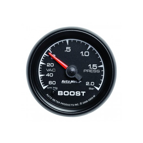 AUTOMETER GAUGE 2-1/16" BOOST/VACUUM,60 CM/HG-2.0 BAR,MECHANICAL,ES # 5903-M