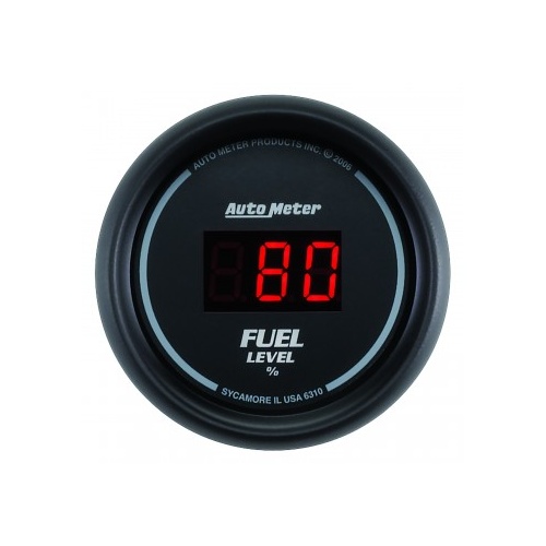 AUTOMETER GAUGE 2-1/16" FUEL LEVEL,PROGRAMMABLE 0-280 ?,DIGITAL BLACK # 6310