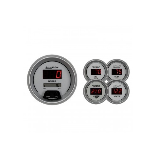 AUTOMETER GAUGE 5 PC. GAUGE KIT,3-3/8" & 2-1/16",ULTRA-LITE DIGITAL # 6500