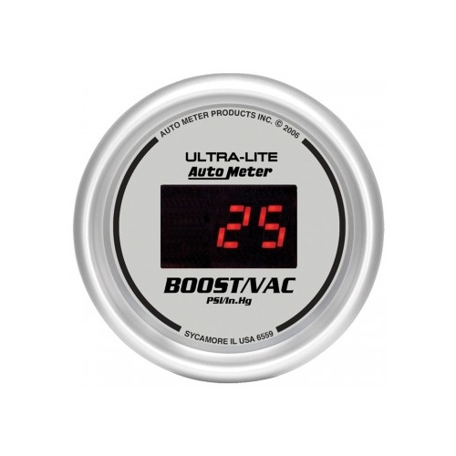 AUTOMETER GAUGE 2-1/16" BOOST/VACUUM,30 IN HG/30 PSI,ULTRA-LITE DIGITAL # 6559