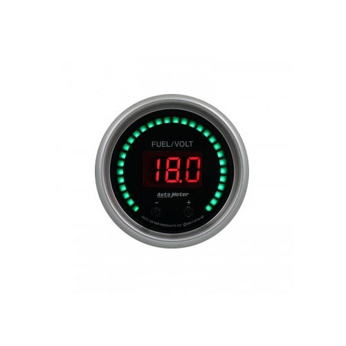 AUTOMETER GAUGE 2-1/16" TWO CHANNEL FUEL LEVEL / VOLTMETER,0-100%/8-18V,SPORT-COMP ELITE DIGITAL # 6709-SC