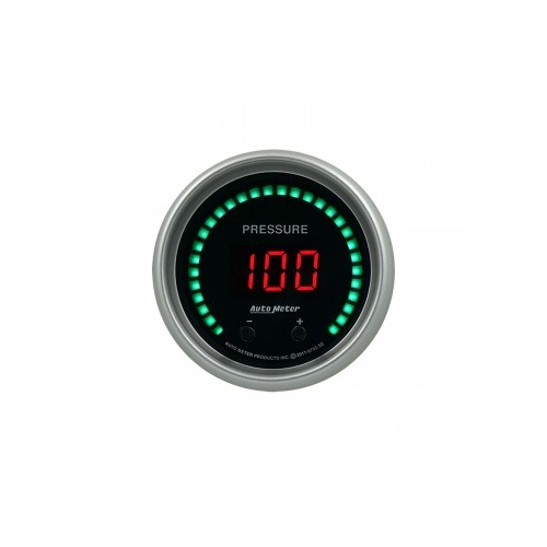 AUTOMETER GAUGE 2-1/16" TWO CHANNEL FLUID PRESSURE,SELECTABLE SCALE PSI / BAR,SPORT-COMP ELITE DIGITAL # 6752-SC