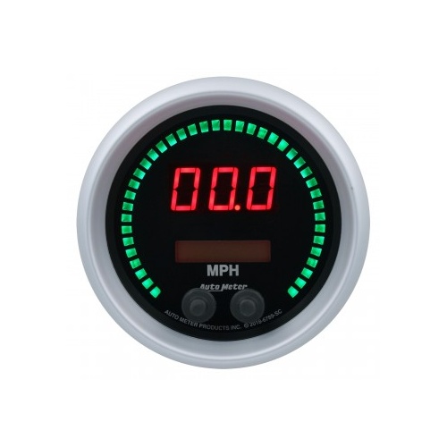 AUTOMETER GAUGE 3-3/8" SPEEDOMETER 260 MPH / 260 KM/H ELEC. PROGRAMMABLE,SPORT-COMP ELITE DIGITAL # 6789-SC