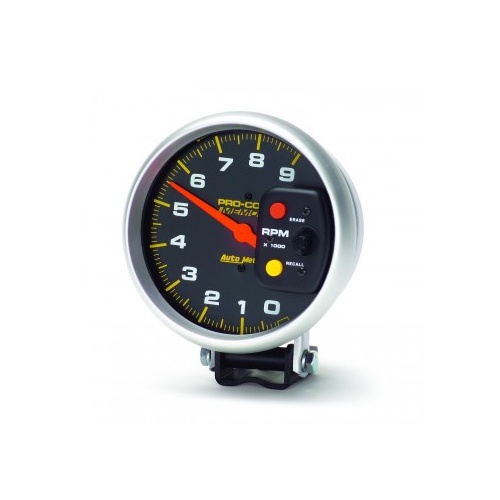 AUTOMETER GAUGE 5" TACHOMETER,0-9,000 RPM,PEDESTAL W/PEAK MEMORY,PRO-COMP # 6809