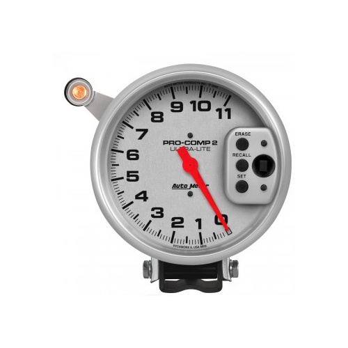 AUTOMETER GAUGE 5" TACHOMETER,0-11,000 RPM,PEDESTAL W/ QUICK LITE,W/PEAK MEMORY,ULTRA-LITE # 6858-SP