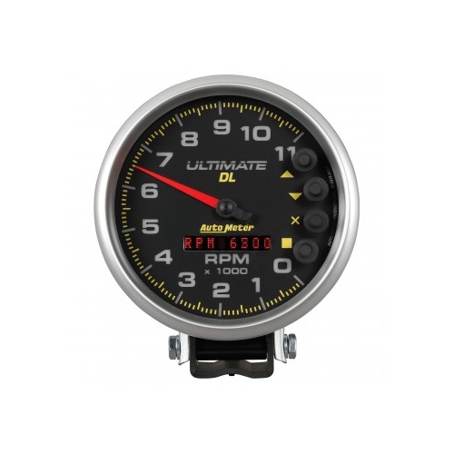 AUTOMETER GAUGE 5" TACHOMETER,0-11,000 RPM,PEDESTAL,ULTIMATE DL PLAYBACK,BLACK # 6897