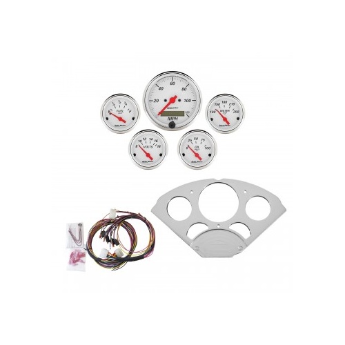 AUTOMETER 5 GAUGE DIRECT-FIT DASH KIT,CHEVY CAR 55-56,ARCTIC WHITE # 7033-AW