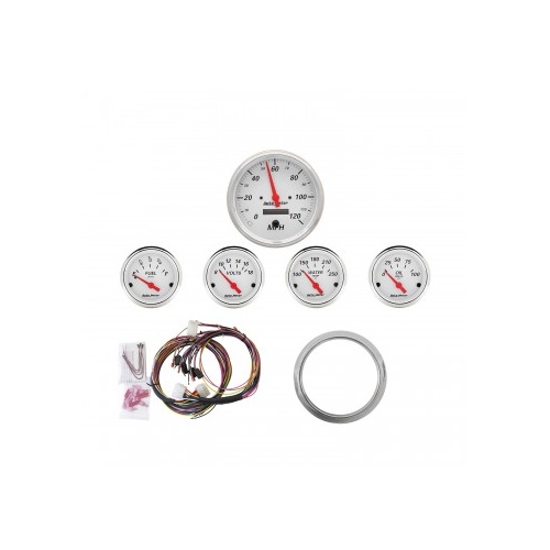 AUTOMETER 5 GAUGE DIRECT-FIT DASH KIT,CHEVY CAR 59-60,ARCTIC WHITE # 7034-AW